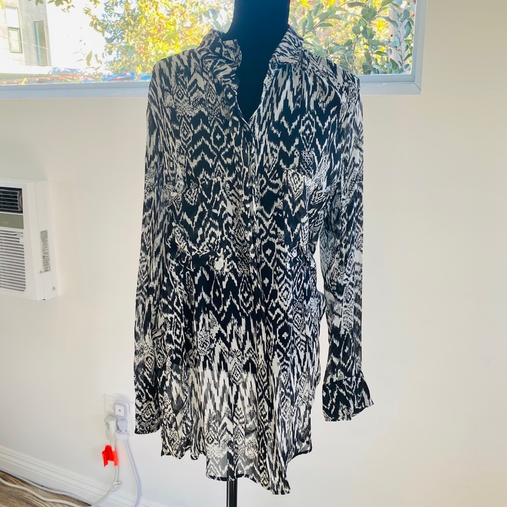 IRO Cabell Graphic Print Blouse